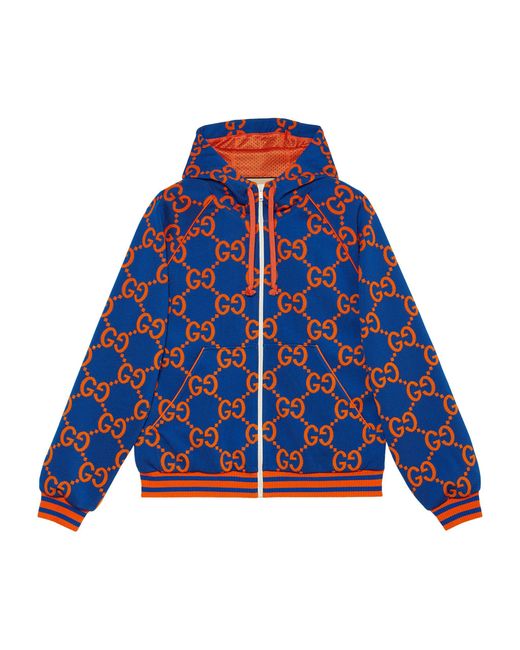 Gucci Blue Oversized Gg Jacket for men
