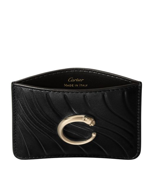 Cartier Black Quilted Panthère De Card Holder