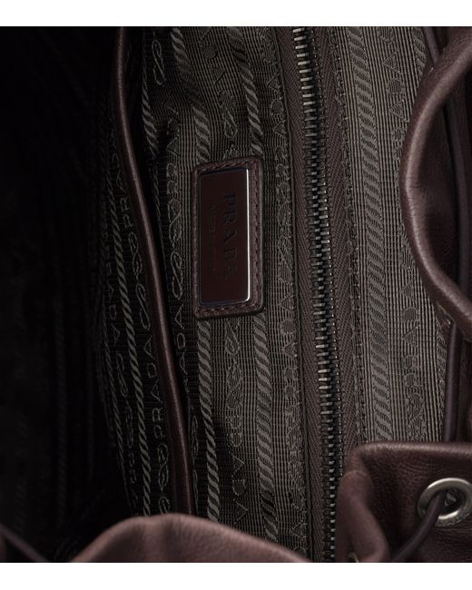 Prada Black Leather Explore Backpack for men