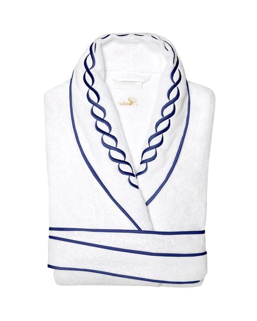 Pratesi White Cotton Treccia Bathrobe