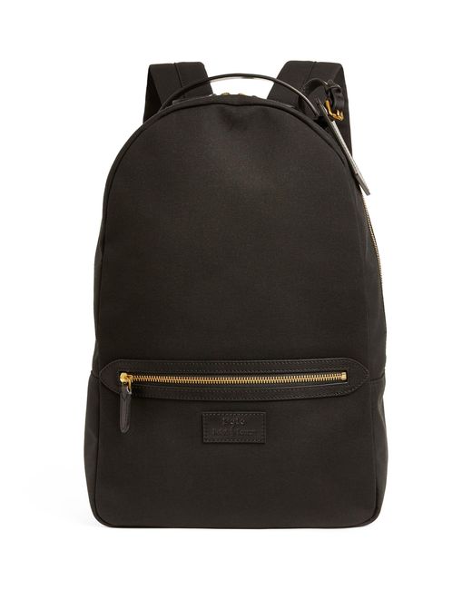 Polo Ralph Lauren Canvas-leather Backpack in Black for Men | Lyst UK