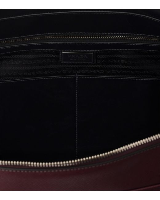 Prada Purple Saffiano Leather Briefcase for men