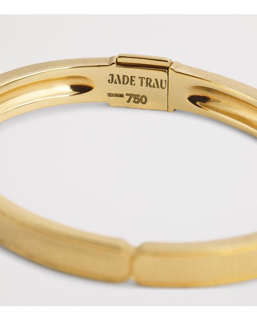 Jade Trau Natural Small And Diamond One Of A Kind Billie Bangle