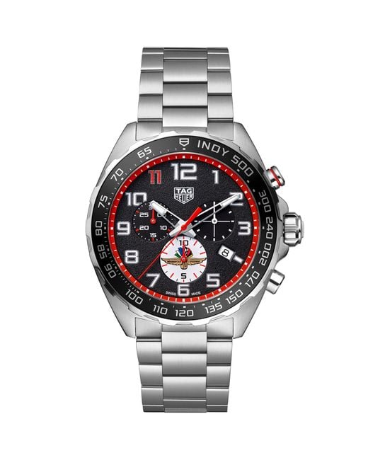 Tag Heuer Metallic X Indy 500 Stainless Steel Formula 1 Chronograph Watch 43mm for men