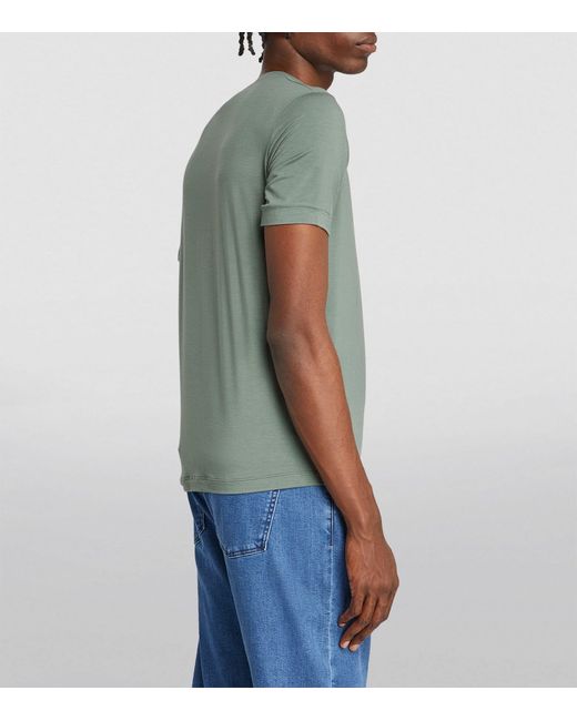 Giorgio Armani Green Crew-neck T-shirt for men