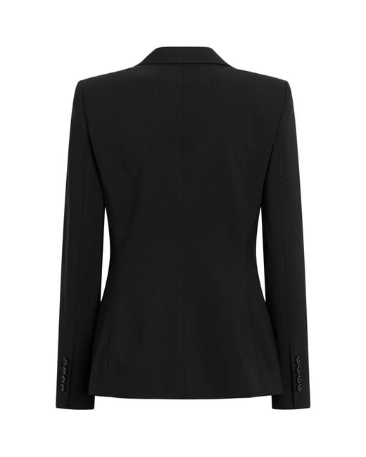 Dolce & Gabbana Black Wool-Blend Blazer