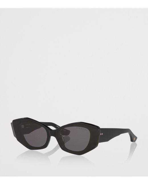 Dita Eyewear Black Aloure Angular Cat Eye Sunglasses