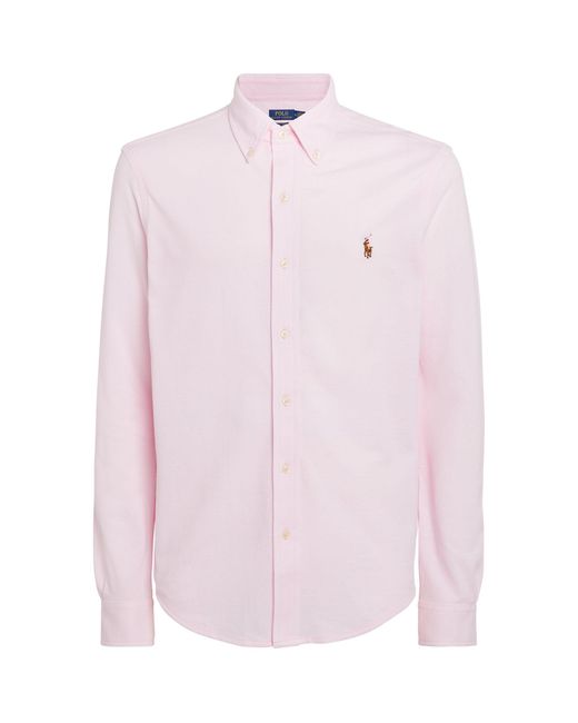 Polo Ralph Lauren Pink Cotton Oxford Mesh Shirt for men