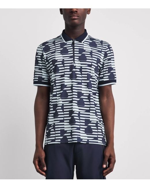 Bogner Blue Monogram Valentin Polo Shirt for men