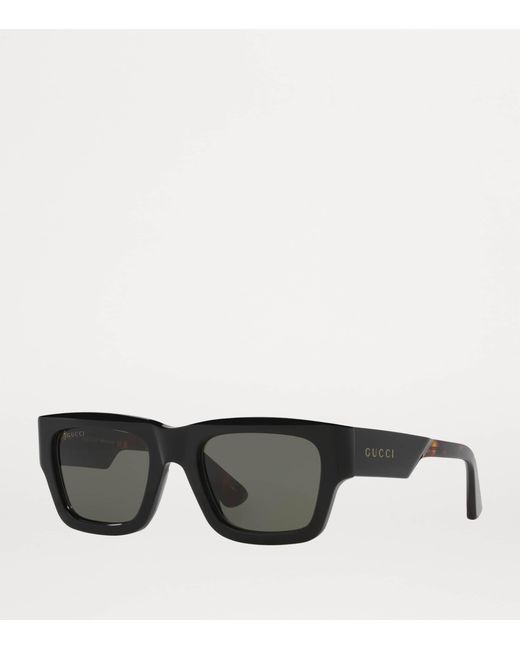 Gucci Black Rectangular Sunglasses for men
