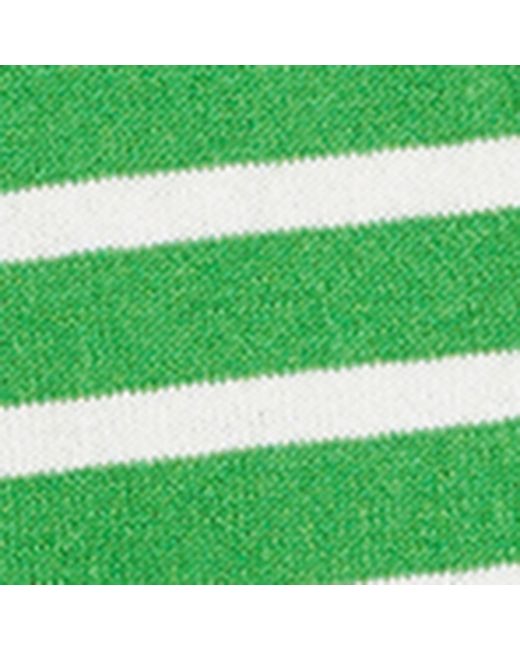 Chinti & Parker Green Bci Cotton-linen Striped Breton Cardigan