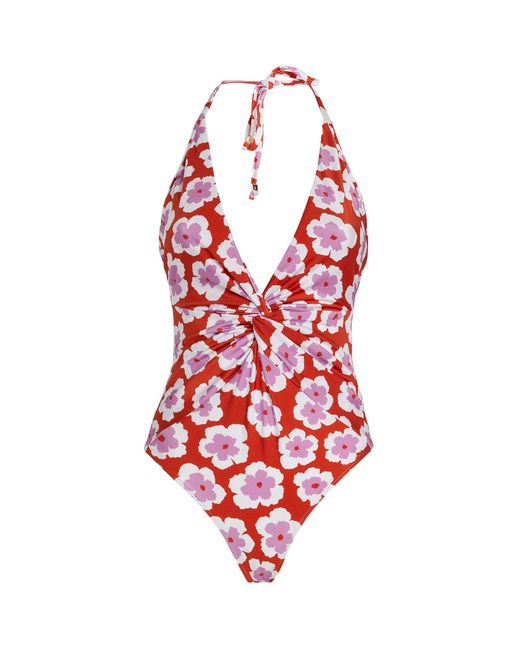 PATBO Windflower Plunge Swimsuit in Red | Lyst