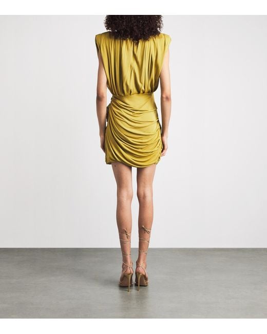 Rachel Gilbert Yellow Jersey Jordan Mini Dress