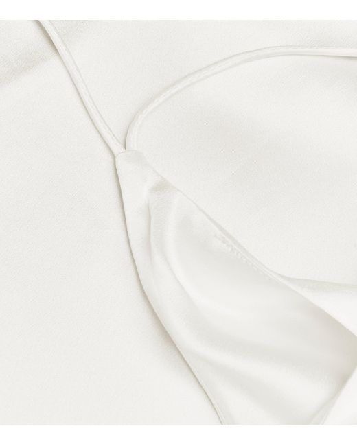 Olivia Von Halle White Silk Bella Pyjama Set