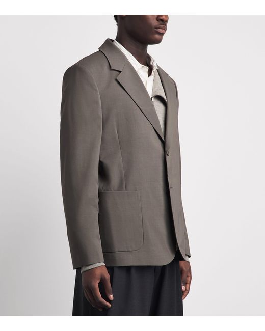 FRAME Gray Virgin Wool Unstructured Blazer for men