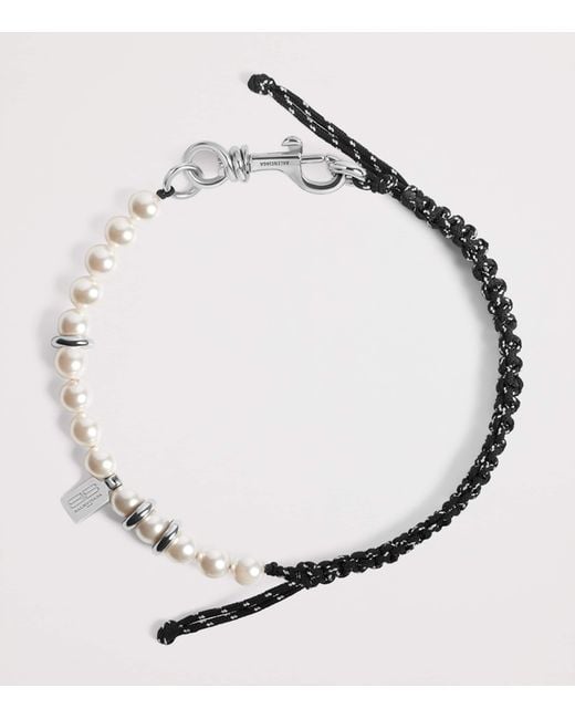 Balenciaga Metallic Pearl Malibu Beaded Choker Necklace for men