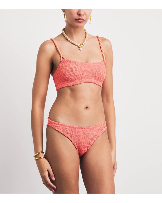 Hunza G Pink Twisted-Strap Phoebe Bikini