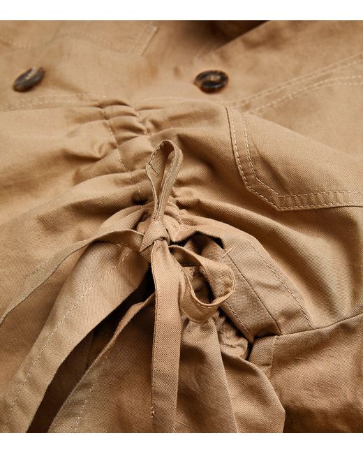 Weekend by Maxmara Brown Cotton-linen Jacket
