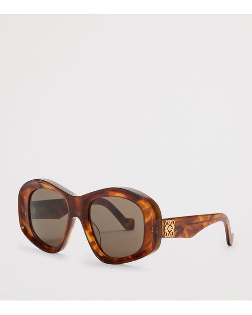 Loewe Brown Bevelled Pentagon Sunglasses