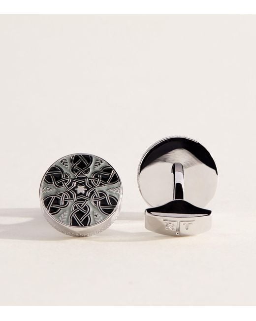Tateossian Gray Star Weave Cufflinks for men