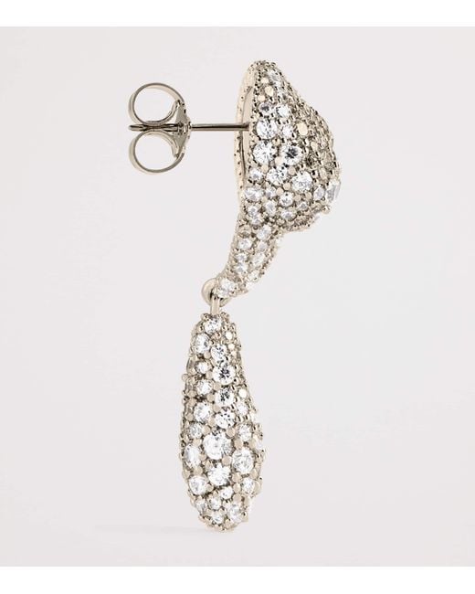 Vivienne Westwood Metallic Mimosa Pavé Earrings