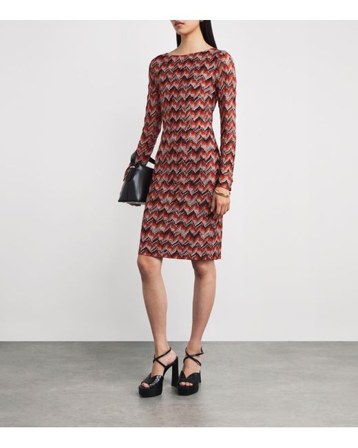 Missoni Red Zigzag Midi Dress