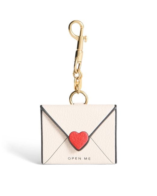 Anya Hindmarch Pink Leather I Love You Bag Charm