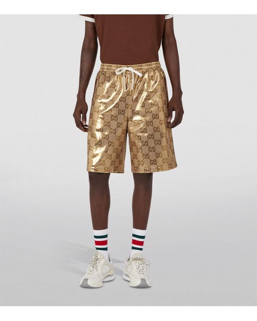 Gucci Natural GG Technical Jersey Basketball Shorts for men