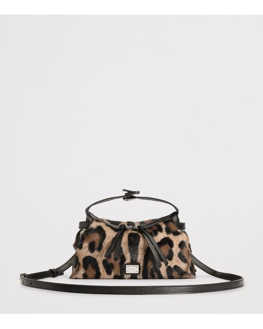 Dolce & Gabbana Black Goat Hair Vittoria Top-Handle Bag