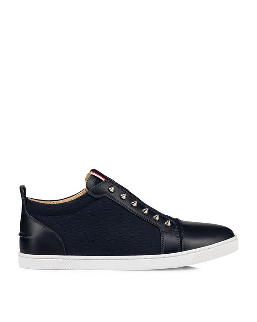 Christian Louboutin Blue F.a.v Fique A Vontade Leather Sneakers for men