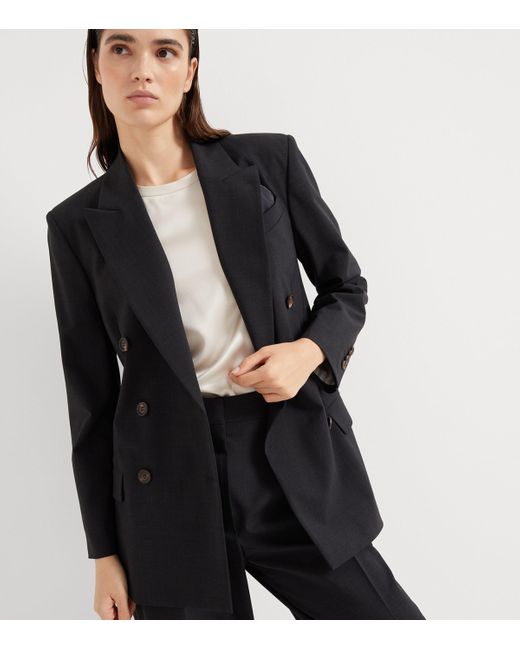 Brunello Cucinelli Blue Tropical Luxury Wool Blazer