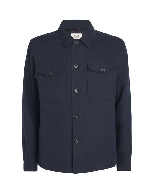 Valstar Blue Linen Overshirt for men