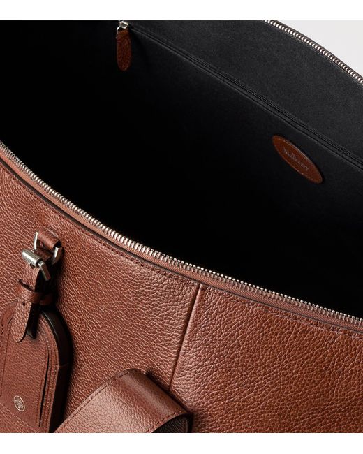 Mulberry Brown Medium Leather Heritage Clipper Holdall for men