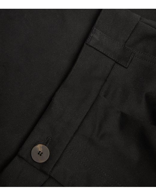 Studio Nicholson Black Cotton Tailored Trousers for men