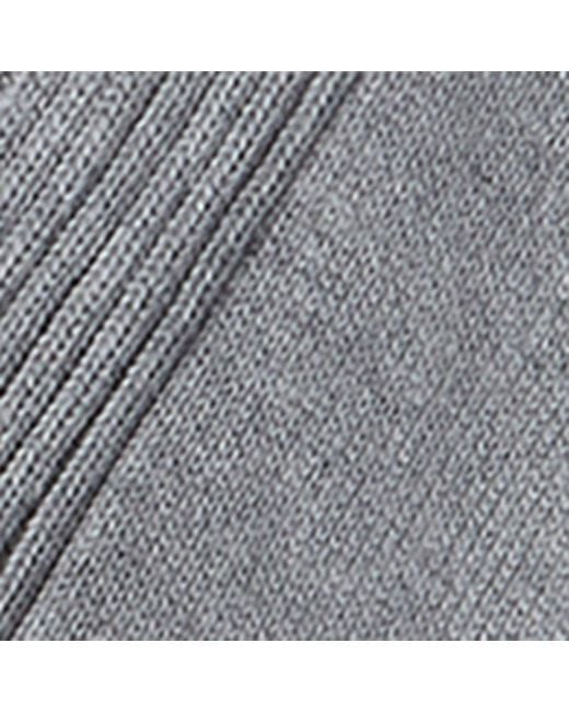 Brunello Cucinelli Gray Cotton Ribbed Socks for men
