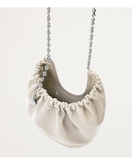 Loewe White Small Leather Squeeze Top-Handle Bag