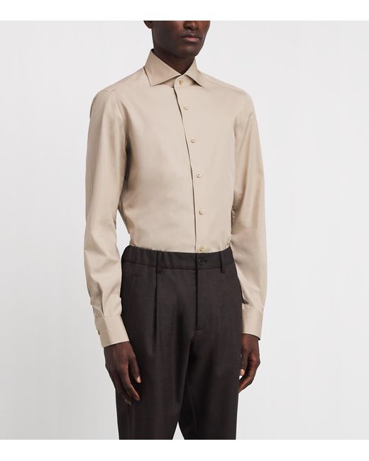 Isaia Natural Cotton Shirt for men
