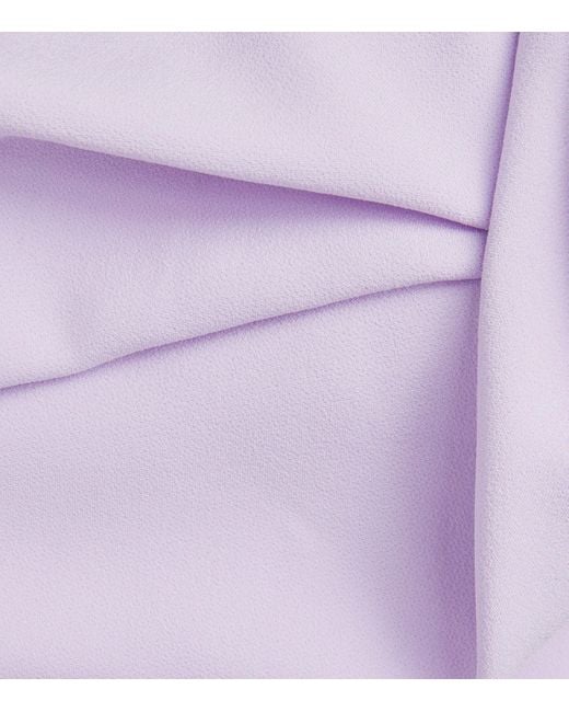 Safiyaa Purple Twist-Detail Derra Gown