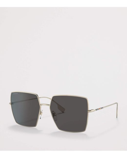 Burberry Gray Metal Daphne Sunglasses