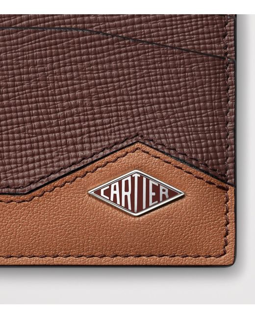 Cartier Brown Leather Losange Card Holder for men