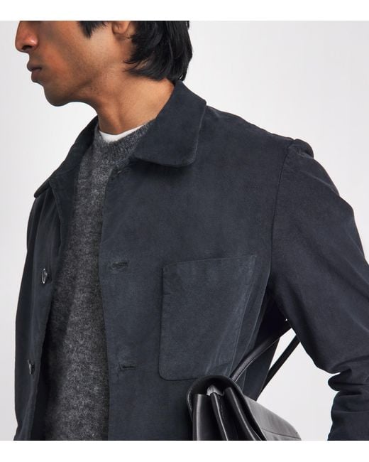 Barena Blue Stretch-Cotton Overshirt for men