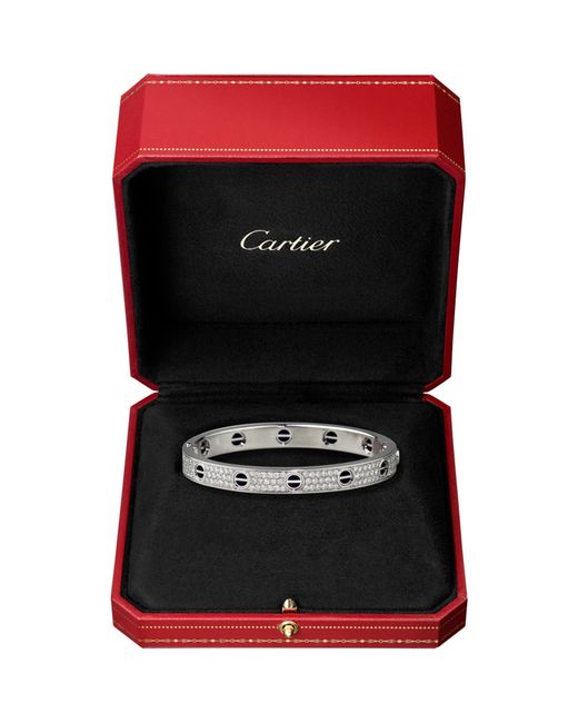Cartier White Love Classic And Diamond Ceramic Paved Bracelet