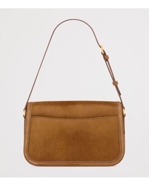 Saint Laurent Brown Medium Suede Soferino Shoulder Bag