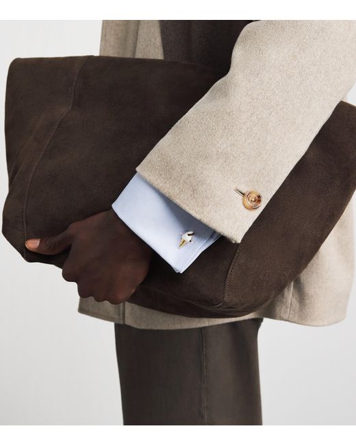 Babette Wasserman Natural Plated Ice Cream Cufflinks for men