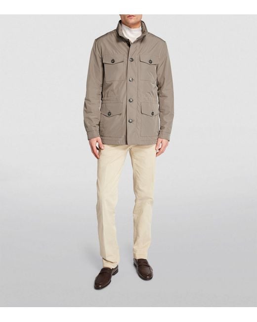 Canali Brown Field Jacket for men