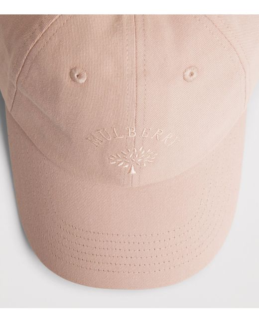 Mulberry Natural Embroidered Logo Cap