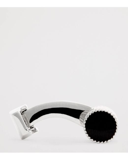 Tateossian White Polished Cable Rope Cufflinks for men