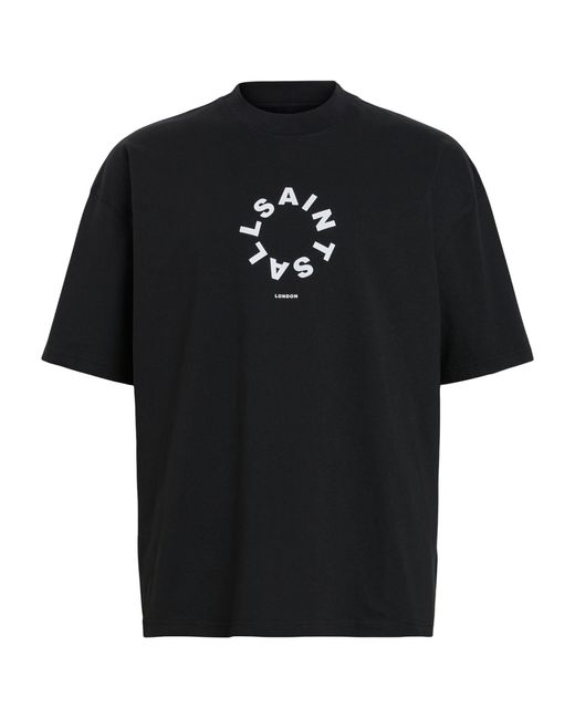 AllSaints Black Tierra Logo T-shirt for men