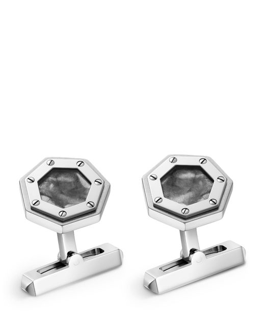 Cartier Metallic Sterling Santos De Cufflinks for men