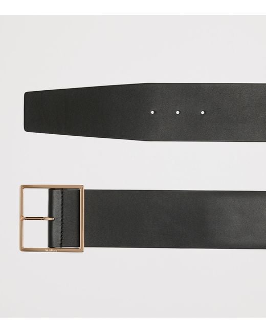 Max Mara Black Leather Wide Belt